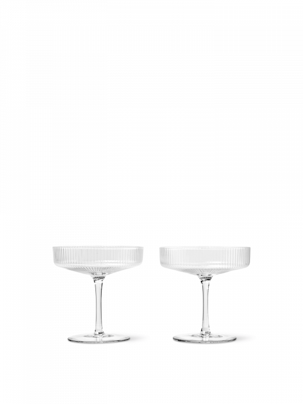 Ripple Champagne Saucers (set of 2) - ferm living