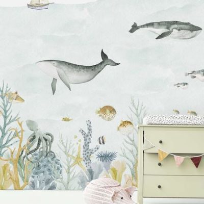 papel parede baleia