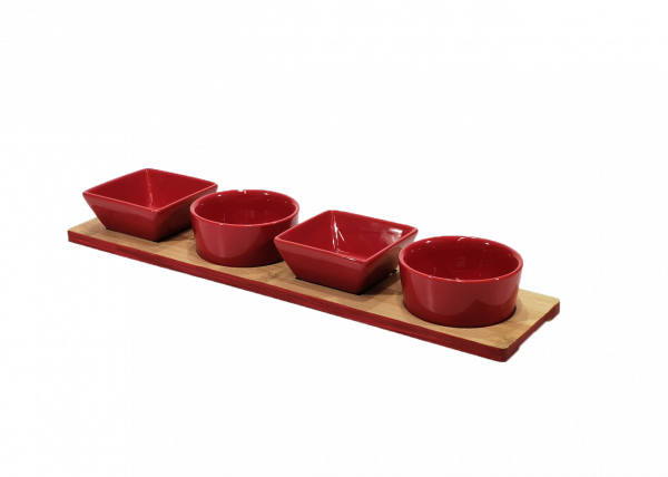 Tábua aperitivos vermelho