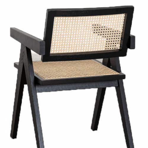 Cadeira rattan preto