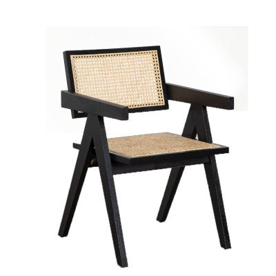 Cadeira rattan preto