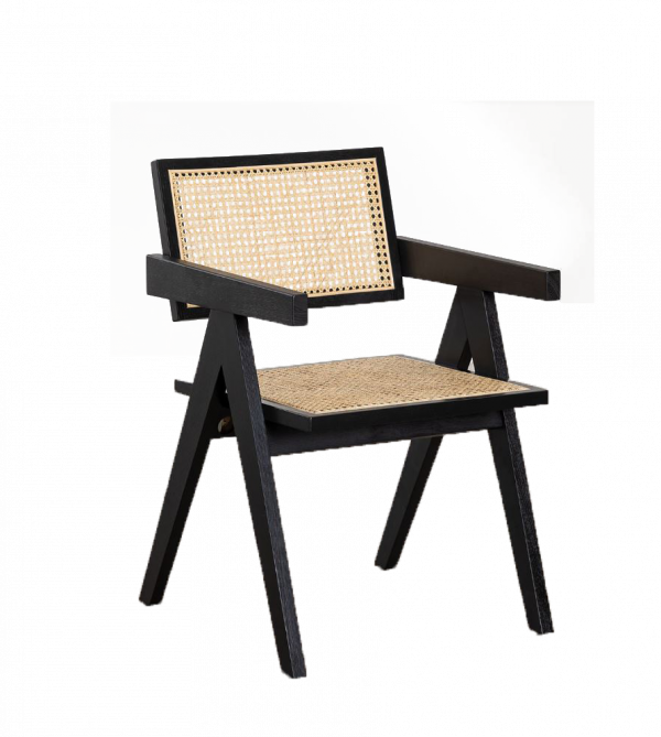 Cadeira rattan preto