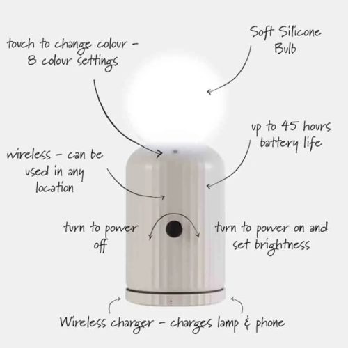 Wireless Lamp & Charger – White - Image 5