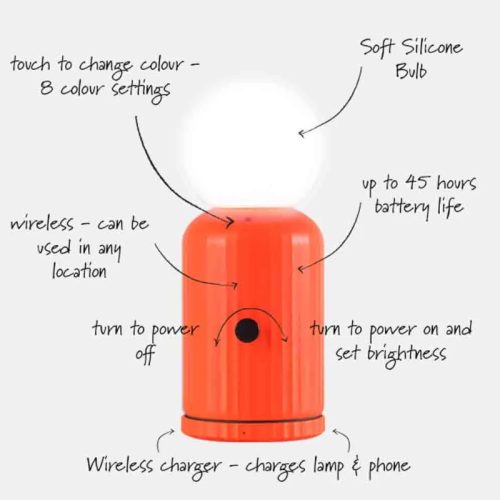 Wireless Lamp & Charger – Coral - Image 5