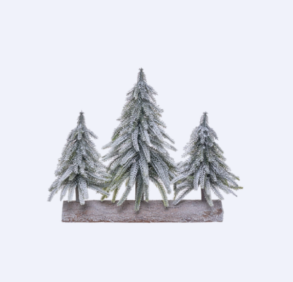 Conjunto 3 árvores neve