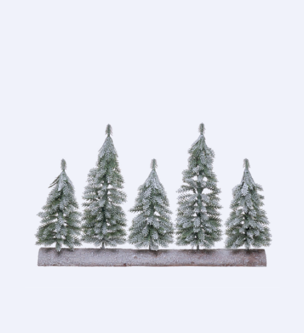 Conjunto 5 árvores neve