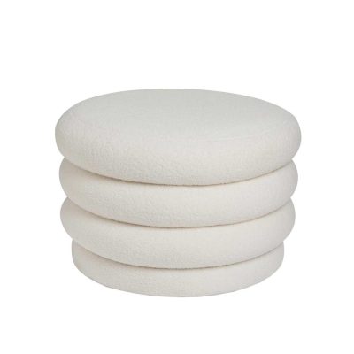 Puff Bouclé Branco