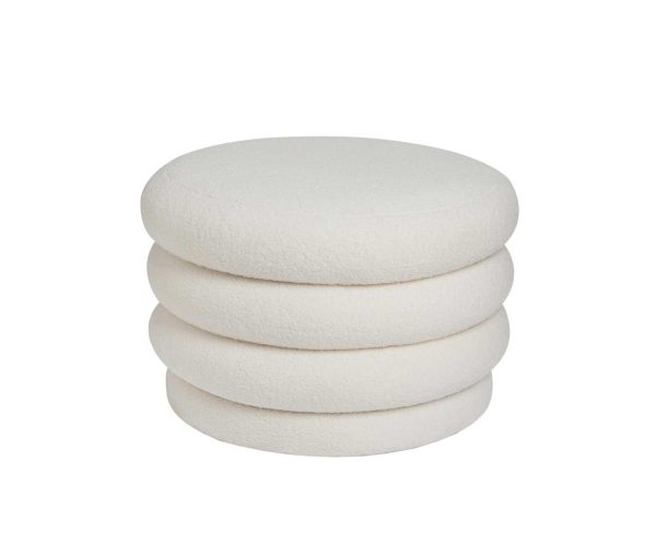 Puff Bouclé Branco