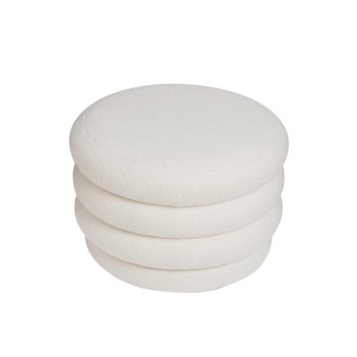 Puff Bouclé Branco