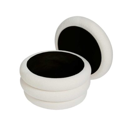 Puff Bouclé Branco - Image 3