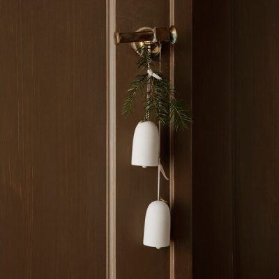 Set 2 Bell Ceramic Ornament