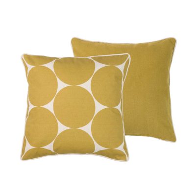 Almofada linho padrão amarelo