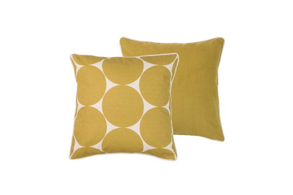 Almofada linho padrão amarelo