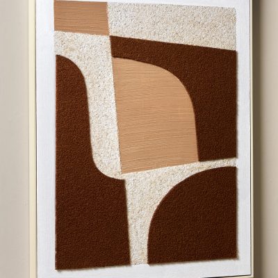 Quadro abstarto tecido/areia I