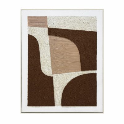 Quadro abstarto tecido/areia I