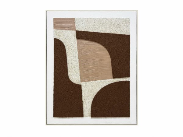 Quadro abstarto tecido/areia I