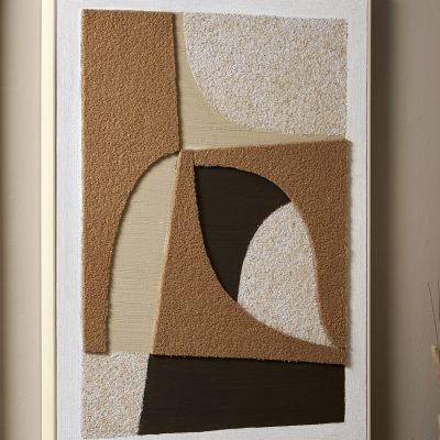Quadro abstarto tecido/areia II