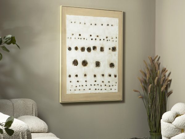 Quadro abstarto pontos pretos