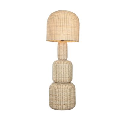 Candeeiro de Pé em Rattan