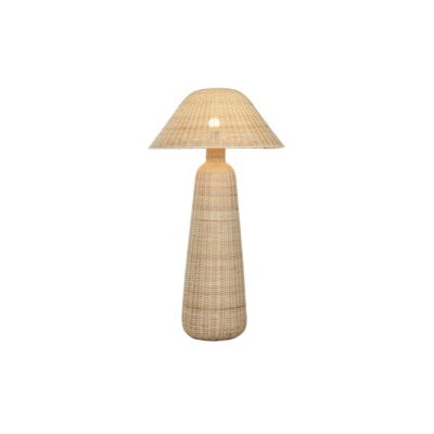 Candeeiro chapeu de Pé em Rattan