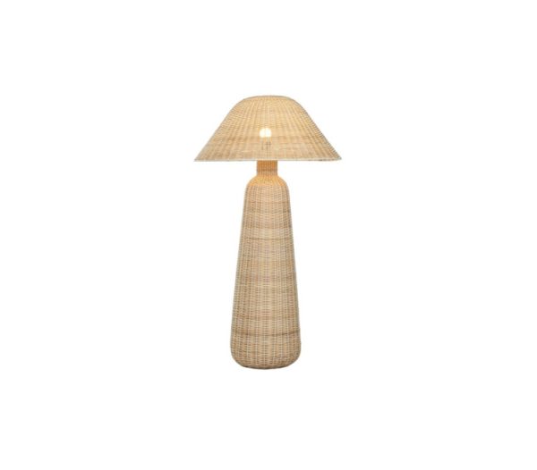 Candeeiro chapeu de Pé em Rattan