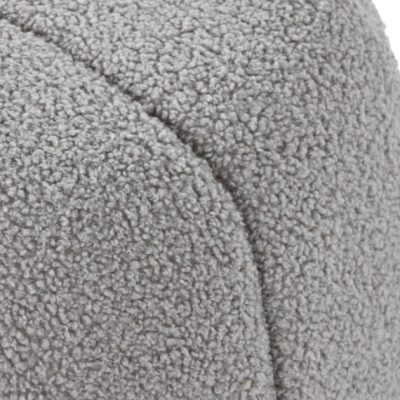 Puff flor cinza bouclé - Image 3