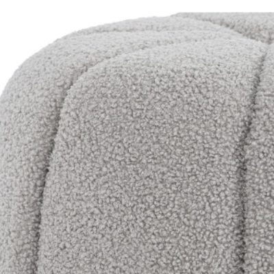 Puff flor cinza bouclé - Image 4