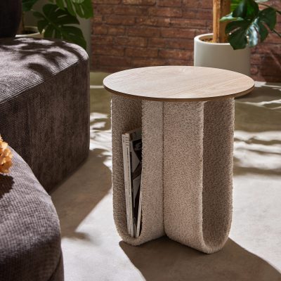 Mesa de apoio revisteiro bouclé