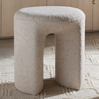 Puff arco bouclé bege