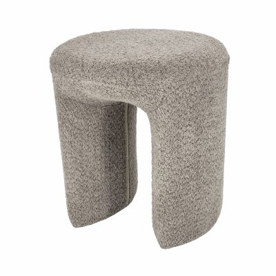 Puff arco bouclé cinza