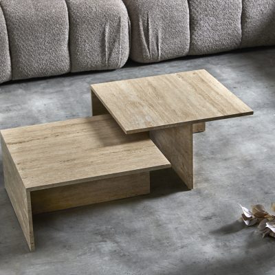 Mesa de apoio em Travertino