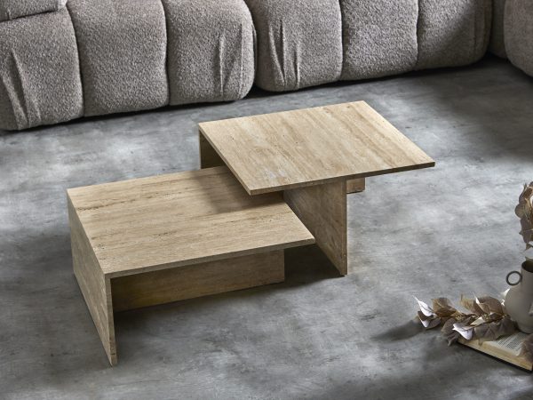Mesa de apoio em Travertino
