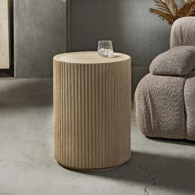 Mesa Auxiliar Cilíndrica Traverti