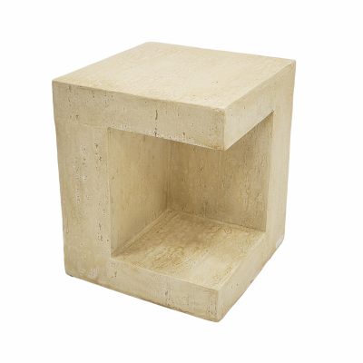 Mesa Auxiliar Cubo Traverti