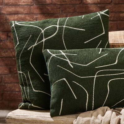 Almofada verde lineas 50