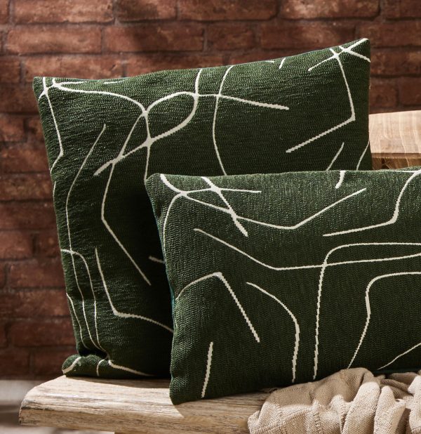 Almofada verde lineas 50