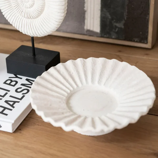Castiçal Decorativo de Cimento Branco
