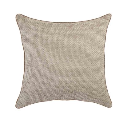 almofada Quadrada chenille cinza