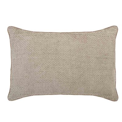 almofada Retangular chenille cinza