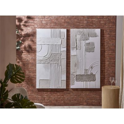 Quadro Texturas em Branco