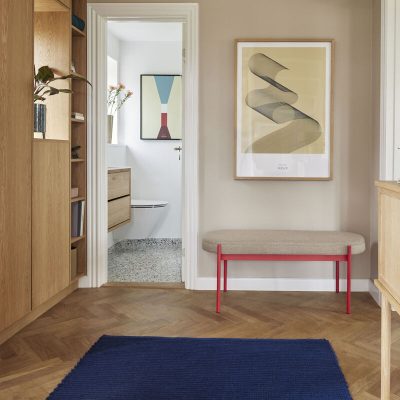 Banco Klint Vermelho/Bege